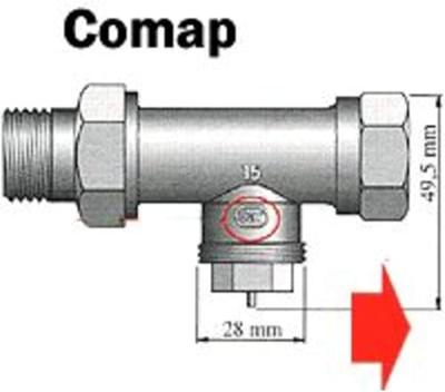 700103 Radiator-ventieladapter Geschikt voor radiator Comap