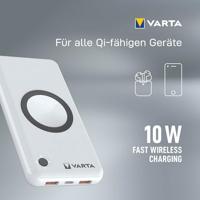 Varta 57908 Powerbank 15000 mAh Quick Charge 3.0, USB PD, Qi Wireless Charging LiPo Wireless Charging, USB-C (met Power Delivery) Wit Statusweergave - thumbnail