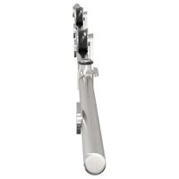 VidaXL Schuifdeur onderdelenset 200 cm roestvrij staal zilverkleurig - thumbnail