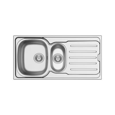 Spoelbak Uitstortgootsteen Van Marcke Callisto 100x50 cm RVS Go by Van Marcke