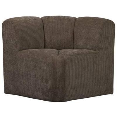 Woood Mojo eetkamerbank hoekelement rib Bruin