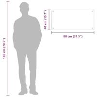 VidaXL Keuken spatscherm lichtgrijs 80 x 40 cm gehard glas - thumbnail