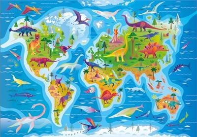 Clementoni legpuzzel super color dinosaurus map, 180st. Clementoni legpuzzel super color dinosaurus map, 180st.