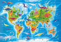 Clementoni legpuzzel super color dinosaurus map, 180st. - thumbnail