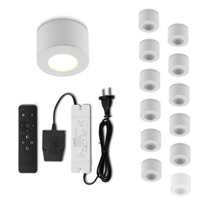 Set LED-opbouwspot met afstandsbediening Parma wit 3W dimbaar 1-12 stuks