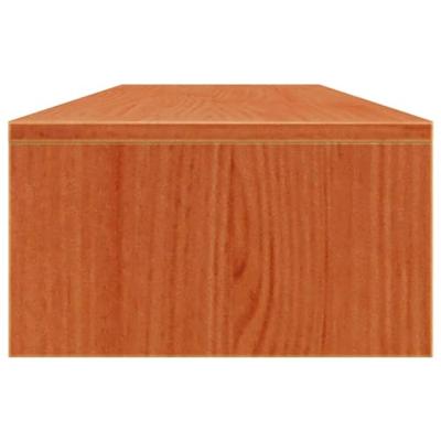 Monitorstandaard 100x27x15 cm massief grenenhout wasbruin