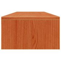 Monitorstandaard 100x27x15 cm massief grenenhout wasbruin - thumbnail