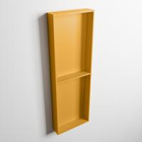 MONDIAZ EASY Nis 149,5x29,5cm in solid surface kleur Ocher | Ocher. 2 vakken geschikt voor in- of opbouw - thumbnail