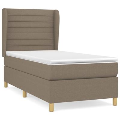 Boxspring met matras stof taupe 100x200 cm