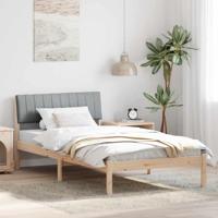 Bedframe Bruin en lichtgrijs 100 x 200 cm Massief grenenhout - thumbnail