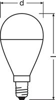 OSRAM HOMELIGHTING 4058075428522 LED-lamp Energielabel F (A - G) E14 Peer 7 W = 60 W Warmwit (Ø x l) 47 mm x 79 mm 1 stuk(s) - thumbnail