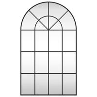 VidaXL Wandspiegel boog 60x100 cm ijzer zwart - thumbnail
