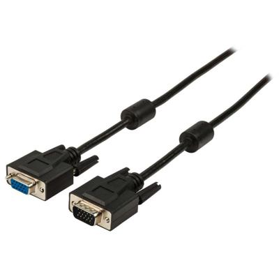 VGA monitor verlengkabel - CU koper aders / zwart - 20 meter