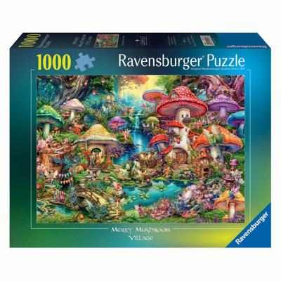 Ravensburger Legpuzzel merry mushroom village, 1000st.