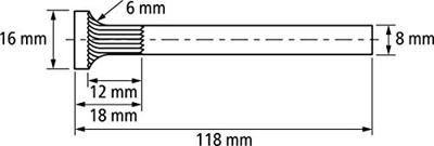 PFERD TOOLS 21143588 Freesstift Hardmetaal Rond Lengte 118 mm Afmeting, Ø 16 mm Werklengte 12 mm Schachtdiameter 8 mm 1 stuks PFERD TOOLS 21143588 Freesstift Hardmetaal Rond Lengte 118 mm Afmeting, Ø 16 mm Werklengte 12 mm Schachtdiameter 8 mm 1 stuks