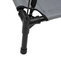 VidaXL Hondenmand met luifel oxford stof en staal antracietkleurig - thumbnail