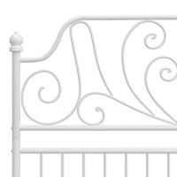 Bedframe metaal en multiplex wit 120x200 cm - thumbnail