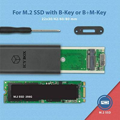 ICY BOX IB-183M2 - Externe behuizing voor M.2 SATA SSD - thumbnail