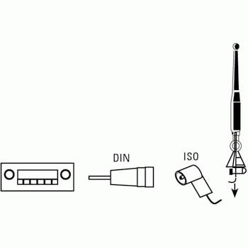 Hama Auto Antenne Adapter DIN Plug - ISO Socket