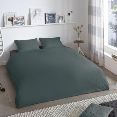 Good Morning Dekbedovertrek "uni dessin" - Groen - (140x200/220 cm) - Katoen Good Morning Dekbedovertrek "uni dessin" - Groen - (140x200/220 cm) - Katoen