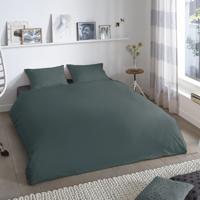 Good Morning Dekbedovertrek "uni dessin" - Groen - (140x200/220 cm) - Katoen - thumbnail