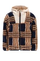 Like Flo winter vest jongens - navy blauw - Dillan - capuchon - teddy - thumbnail