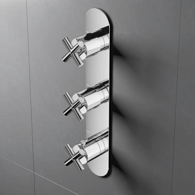 Hotbath Chap Inbouw Douchethermostaat Met 2 Stopkranen 066 - Chroom