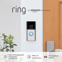 ring Video Doorbell Plus Video-deurintercom via WiFi Nikkel (mat), Zwart - thumbnail