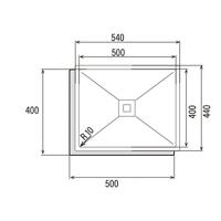 Wastafel met Eén Spoelbak Cata CB5040R10 Zilverkleurig - thumbnail