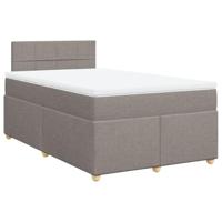 Boxspring met matras stof taupe 120x200 cm - thumbnail
