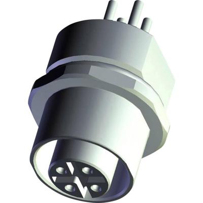 TE Connectivity T4131512041-000 Sensor/actuator inbouwconnector M12 Aantal polen (sensoren): 4 Bus, inbouw 1 stuk(s)