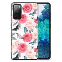 Samsung Galaxy S20 FE Bloemen Hoesje Butterfly Roses - thumbnail