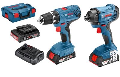 Bosch Professional Accu Combiset 2-delig (GDR 18V-160 + GSR 18V-21) 18V 2.0Ah in L-Boxx - 06019G5101