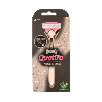 Wilkinson Quattro scheerapparaat women vintage rose gold 1 Stuks