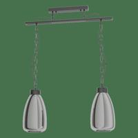 Eglo HanglampBrickfield met twee smoke glazen - 43395 - thumbnail