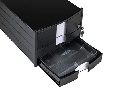 HAN HA-1018-13 Ladenkast Impuls Zwart 3 Dichte Laden, Afsluitbaar En Inzet