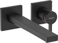 Hansgrohe Tecturis E Eéngreeps wastafelkraan inbouw voor wandmontage met uitloop 22,5 cm, mat zwart - thumbnail