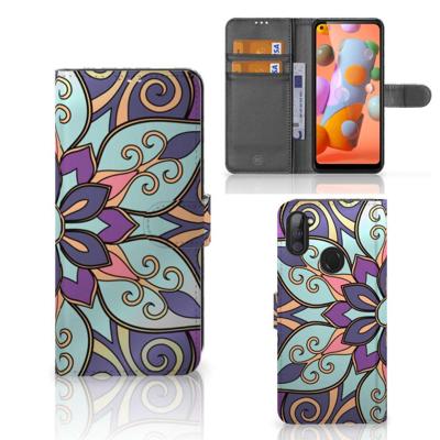 Samsung Galaxy M11 | A11 Hoesje Purple Flower Samsung Galaxy M11 | A11 Hoesje Purple Flower