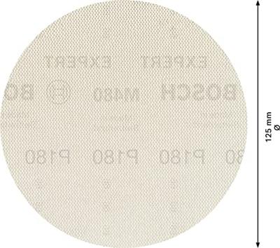 Bosch Accessoires EXPERT M480 Schuurnet 225 mm, K 180, 5-delig - 2608901638