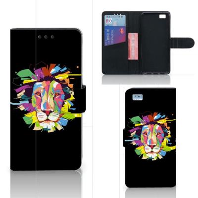 Huawei Ascend P8 Lite Leuk Hoesje Lion Color Huawei Ascend P8 Lite Leuk Hoesje Lion Color