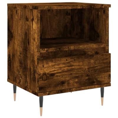 Nachtkastjes 2 st 40x35x50 cm bewerkt hout gerookt eikenkleurig
