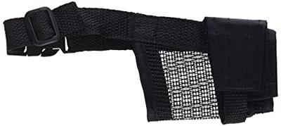 Trixie muilkorf polyester met gaas inzet zwart