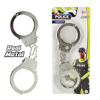 Toi-Toys metalen politie handboeien 28 cm - thumbnail