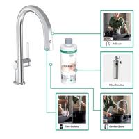 Hansgrohe Aqittura M91 Filter systeem 210, uittrekbare uitloop, starter set, chroom - thumbnail