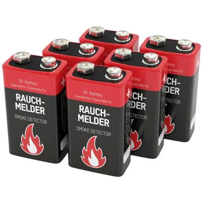 Ansmann Rauchmelderbatterie 9V batterij (blok) Alkaline 9 V 6 stuk(s) Ansmann Rauchmelderbatterie 9V batterij (blok) Alkaline 9 V 6 stuk(s)