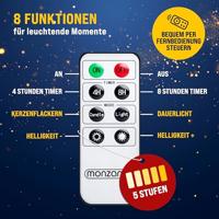 20 set LED Kerstboomverlichting kaarsen met afstandsbediening in kleur - thumbnail