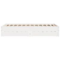 Bedframe zonder matras massief grenenhout wit 120x200 cm - thumbnail