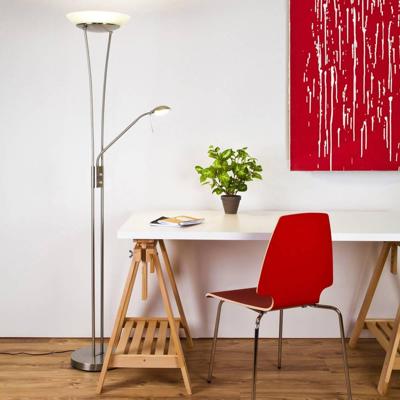 Brilliant Finn LED-uplight met leeslamp LED 18 W IJzer, Wit Brilliant Finn LED-uplight met leeslamp LED 18 W IJzer, Wit