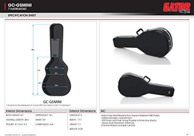 Gator Cases GC-GSMINI koffer voor Taylor GS Mini