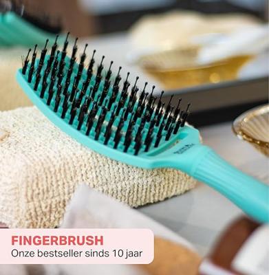 Olivia Garden Fingerbrush Iconic Boar & Nylon Mint Olivia Garden Fingerbrush Iconic Boar & Nylon Mint